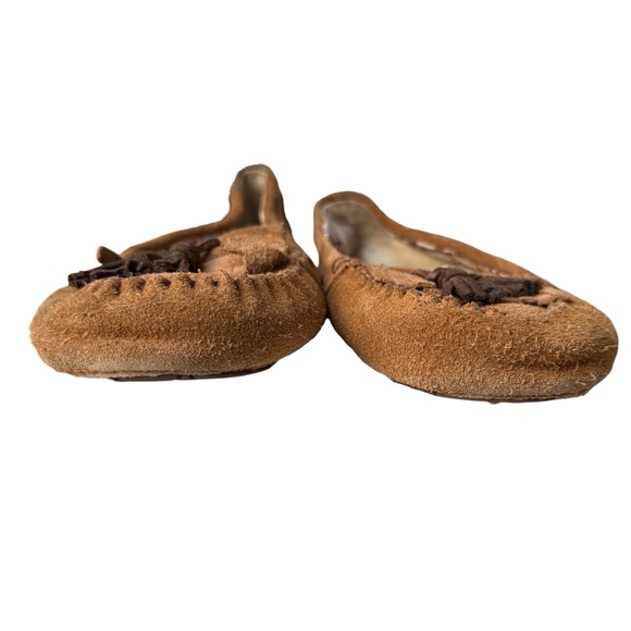 Ugg Australia Lizzy Moccasin Slip On Slippers Womens 9 Chestnut Brown Tassel - Picture 6 of 16